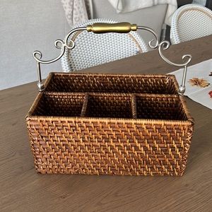 New in Box Southern Living at Home Abingdon Rattan Caddy